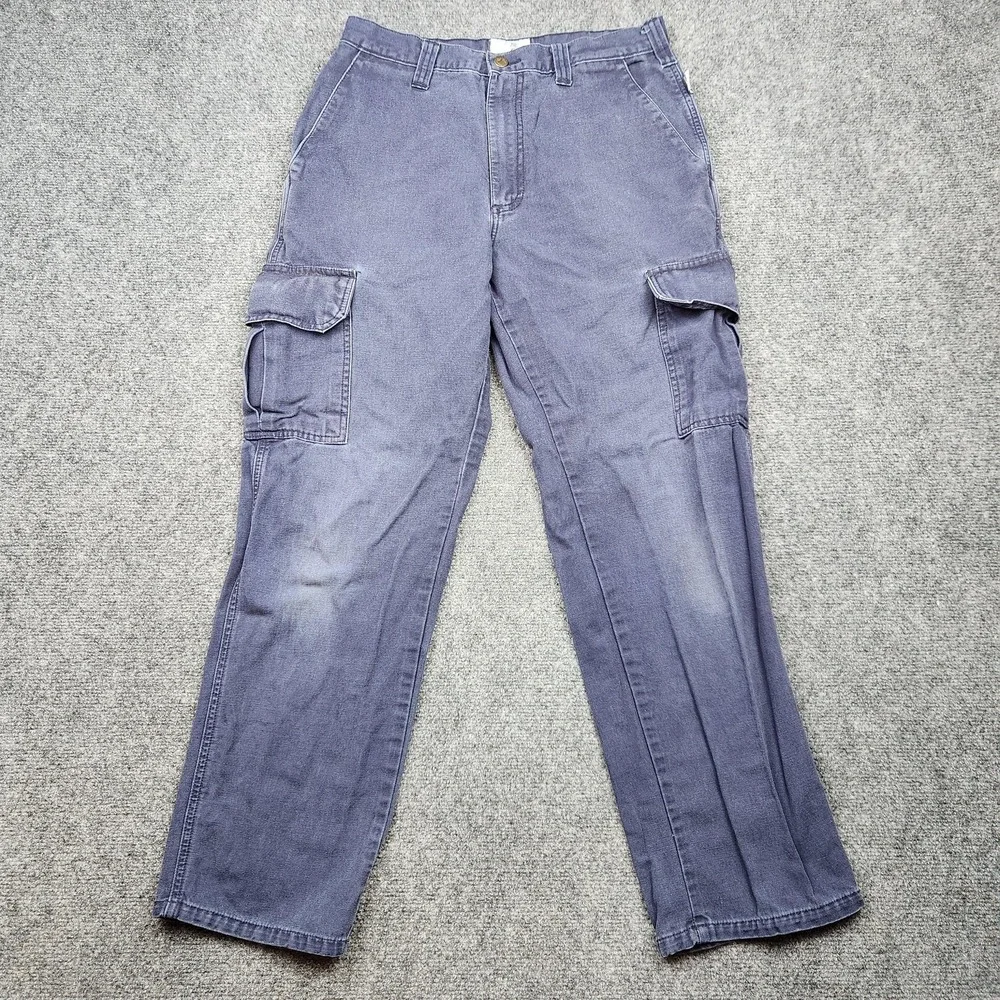 Tyndale‎ Pants Mens 30x30 Blue FR Cargo Canvas Workwear Flame Resistant Made USA